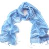 Pale Blue Silk Scarf
