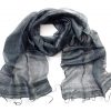 Dark Grey Silk Scarf