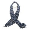 Thai Organic Cotton Scarf - Blue and Cream