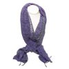 Thai Organic Cotton Scarf - Purple and Grey