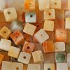 Jade Square Beads - Pack of 25