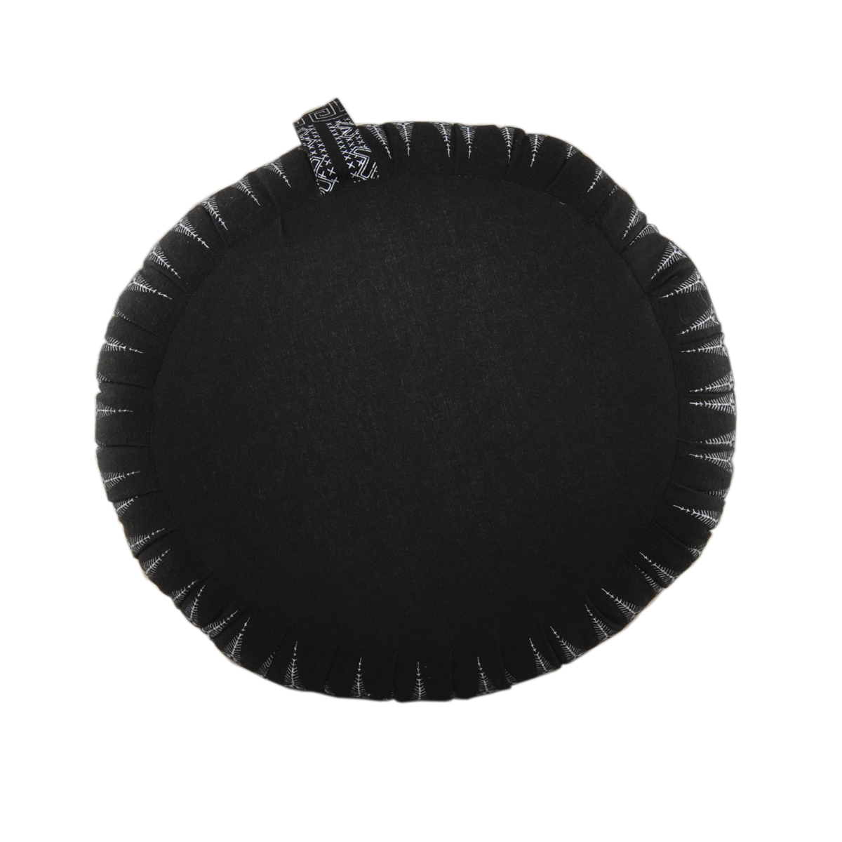 Zafu Cushion with Carrying Handle - Black - Image 2