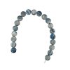 Shell Flat Beads Grey -20mm String