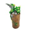 Small Dragon on Post - Green