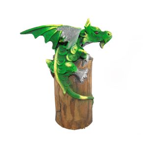 Small Dragon on Post - Green
