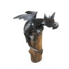 Small Dragon on Post - Black