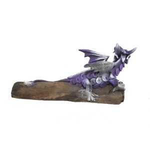 Small Dragon Lying on Wood - Purple