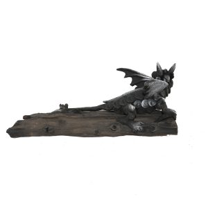 Small Dragon Lying on Wood - Black