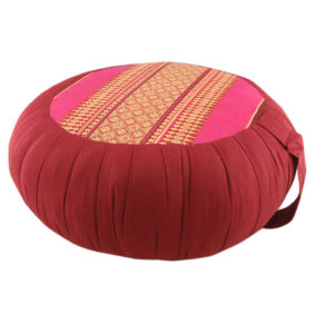 Zafu Cushion  with Carrying Handle - Pink/Maroon (DM29)